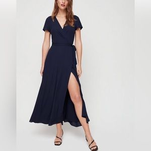 NWOT Aritzia Babaton Slit Wrap Dress